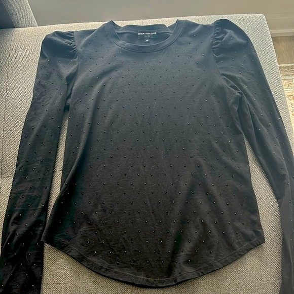 Generation Love, black sparkly top, XS - Picture 3 of 7